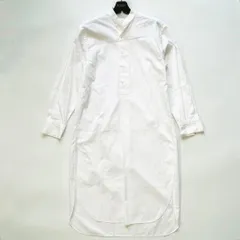 美品 LOEFF ロエフ スリーピングシャツ ワンピース バンドカラー スタンドカラー トーマスメイソン コットン ０サイズ Sサイズ