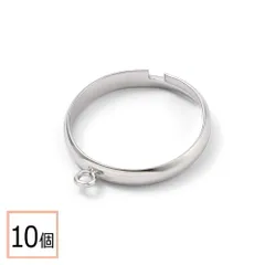 【サージカルステンレス 316 】リングパーツ シルバー タイプG 10個 フォークリング 金具 指輪 台座 ハンドメイド 手芸 パーツ 金属アレルギー対策 アクセサリーパーツ 問屋 専門店