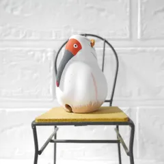 AY □ トキ □ 鳥　とり　建物　土鈴　土人形　民芸品　置物　郷土玩具　中古