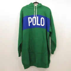 【姫路東店】 中古 POLO RALPH LAUREN | ポロ・ラルフローレン ワンピース カラーブロックフリースフーディドレス グリーン サイズ：M 【112】