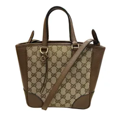 GUCCI グッチ 2WAYトートバッグ GGキャンバス 449241 ハンドバッグ ストラップ取り外し可 GGキャンバス/レザー ♯0210010012