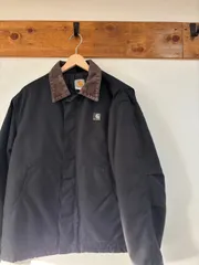 Carhartt　カーハート　トラディショナルジャケット　ワークジャケット　ブラック　黒色　茶色コーデュロイ襟　短丈　ショート丈　アメリカ古着