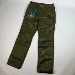 美品 PEARLY GATES 中綿 ナイロン パンツ ワッペン 刺繍ロゴ