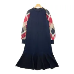 BLUE LABEL CRESTBRIDGE ブルーレーベルクレストブリッジ ニットワンピース ウールアクリルブレンドニットドレス レディース 38 トップス DL17407■