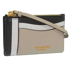 ケイトスペード フラグメントケース カードケース コインケース 小銭入れ ミニ財布 キーリング付 レディース ベージュマルチ kate spade k8966-200