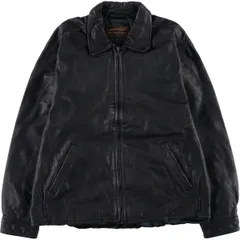 古着 80~90年代 エディーバウアー Eddie Bauer 黒タグ スイングトップタイプ レザーブルゾン メンズM相当 ヴィンテージ/eaa575050