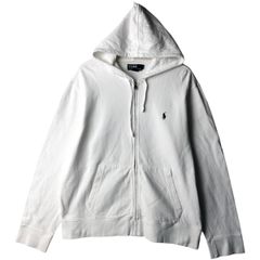 POLO ラルフローレン ホワイトジップパーカー drip swag - メルカリ