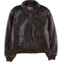 古着 A-2タイプ 中綿入り レザーフライトジャケット メンズXL相当/eaa566353