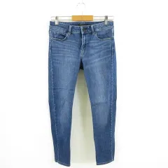 ユニクロ UNIQLO ウルトラストレッチジーンズ ロング 青 26 *A237