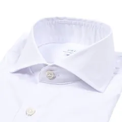 ORIAN オリアン / ドレスシャツ ワイシャツ ホリゾンタルカラー 長袖 メンズ Slim Fit スリムフィット コットンストレッチ ホワイト / 25-26AW / 426912