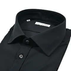 GUY ROVER ギローバー / ドレスシャツ ワイシャツ ワイドカラー 長袖 メンズ ストレッチ ナイロン ブラック / 25-26AW / 427636