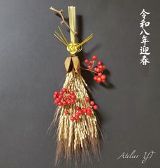 【専用】稲穂飾り2点　正月飾り　稲穂のお飾り　しめ飾り　しめ縄　注連縄　お飾り　水引　スワッグ