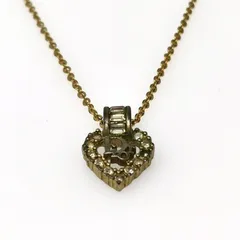 Christian Dior ディオール　ネックレス　ハート　ゴールドカラー　レディース　中古品　全体的に錆あり　管理番号ARCIKO513