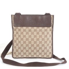 極美品 グッチ GGキャンバス バンブー 112526 レザー トート バッグ