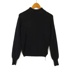 グレイル GRL カシミヤタッチ ハイネック ニット トップス セーター cu233 長袖 S 黒 ブラック タグ付 美品