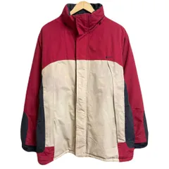 NIKE ナイキ アウトドアジャケット フリースライニング 中綿ジャケット フルジップ ポケット付き 赤×ベージュ×ネイビー No.L467