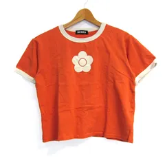 マリークヮント 半袖Ｔシャツ コットン100% ブランド トップス レディース Mサイズ オレンジ MARY QUANT 【中古】