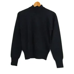 ミッシェルクラン ニット セーター 長袖 ウール100% ブランド トップス レディース Fサイズ ネイビー MICHEL KLEIN 【中古】