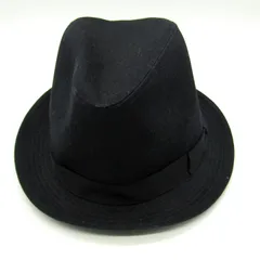 クール バケットハット リボンモチーフ 日本製 帽子 ブランド レディース ネイビー COEUR 【中古】