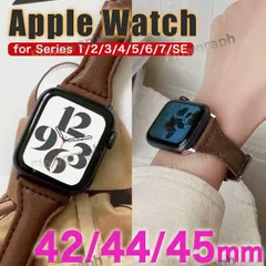 apple watch バンド アップルウォッチ バンド ベルト レザー 42mm 44mm 45mm SLIM-L DBR