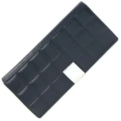  シャネル 二つ折り長札入れ チョコバー ネイビー 中古