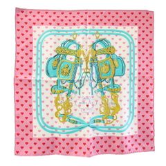 エルメス スカーフ カレ90 自動車の快適 ブルー マルチカラー シルク