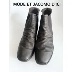 【日本製】MODE ET JACOMO D'ICI　モードエジャコモ ディッシィ　サイドゴアショートブーツ  23cm   こげ茶　秋冬　カジュアル　送料込み　6460439