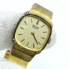 動作未確認　SEIKO　セイコー　2320-6710　レディース腕時計 クォーツ　ゴールド文字盤　スクエア