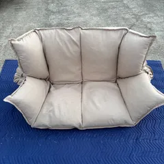 LOWYA ロウヤ 2人掛け 肉厚フロアソファ リクライニング ベージュ 可動式