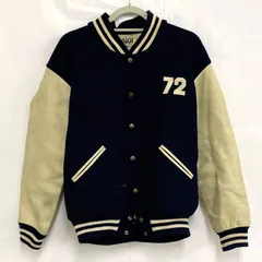 BIGI スタジアムジャンパー スタジャン Lサイズ ネイビー 紺色 j古着 25k菊E