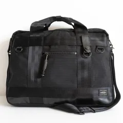 【美品】PORTER 【ヒート 2way ブリーフケース】 ポーター ブラック ショルダーバッグ HEAT BAG 25111105
