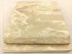 平和屋着物◎西陣　六通柄袋帯　寿扇　御所解文　金糸　正絹　逸品　BAAV6604yc