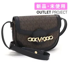 【訳あり】 留め具・ショルダーにダメージあり マイケルコース ショルダーバッグ ブラウン ブラック 32F1G2HC1B【並行輸入品】新品・未使用