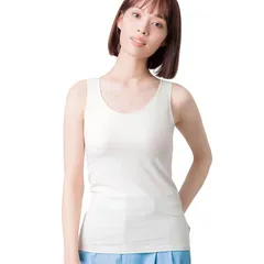 【新品】 [ウイング/ワコール] カップ付きインナー あったか素材 ラク きれいなバストシルエット 【シンクロブラトップ】 ノースリーブ タンクトップ 秋 冬 ET1165 レディース CR 0