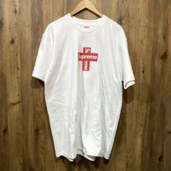 【未着用】 Supreme シュプリーム Cross Box Logo Tee Tシャツ 半袖 サイズL ホワイト メンズ 【津山店】