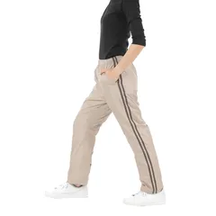 【新品】 [onion cross] サイドライン シャカパン ナイロンパンツ 裏ボア パンツ ジャージ 下 撥水 防寒 レディース (ベージュ, M)