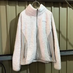 1007 Columbia ボアジャケット ホワイト XL コロンビア ワンポイント 刺繍ロゴ 古着卸 アメリカ仕入