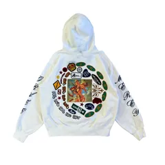 Supreme / シュプリーム SS23 Patches Spiral Hooded Sweatshirt / プルオーバーフーディ ホワイト Mサイズ