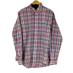 ラルフローレン RALPH LAUREN CUSTOM FIT ミニポニー刺繍 チェック柄 L/S BD シャツ メンズ  L