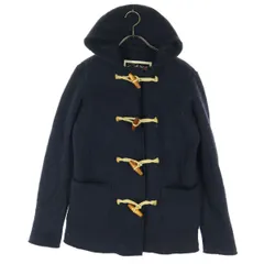 Gloverall グローバーオール 英国製 長袖 ショート丈 ダッフルコート 8 ネイビー レディース 古着