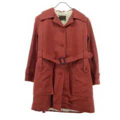 美品 McGregor マックレガー 長袖 ステンカラーコート 9 レッド レディース 古着