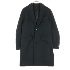 nano universe ナノユニバース 長袖 チェスターコート S ブラック メンズ 古着