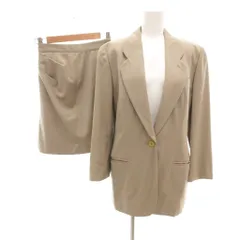 エンポリオアルマーニ EMPORIO ARMANI スカートスーツ テーラードジャケット スカートセットアップ ウール 40 ベージュ /IU