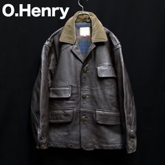 ☆ 90s O.HENRY オー•ヘンリー 牛革 本革 レザージャケット ジップ