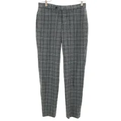 TOMORROWLAND トゥモローランド チェック柄 FRATELLI TALLIA DI DELFINO生地 スラックスパンツ 42 グレー レディース 古着