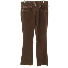 TRUE RELIGION トゥルーレリジョン USA製 JOEY コーデュロイパンツ W29 ブラウン レディース 古着