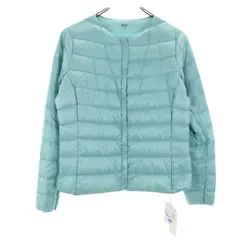 未使用 UNIQLO ユニクロ ウルトラライトダウンジャケット M 水色 収納袋付き レディース 古着