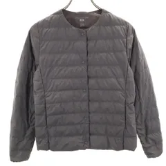 美品 UNIQLO ユニクロ ウルトラライトダウンジャケット S グレー 収納袋付き レディース 古着