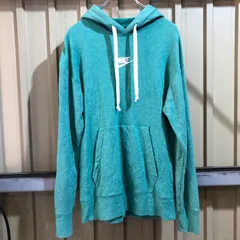 1013 NIKE パーカー グリーン XS ナイキ スウェット ワンポイント 刺繍ロゴ 古着卸 アメリカ仕入