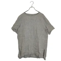 KAZUYUKI KUMAGAI (ATTACHMENT) カズユキ クマガイ(アタッチメント) Co/Liシャンブレー プルオーバー リネン コットン混 半袖 Tシャツ KS61-041 4 グレー メンズ